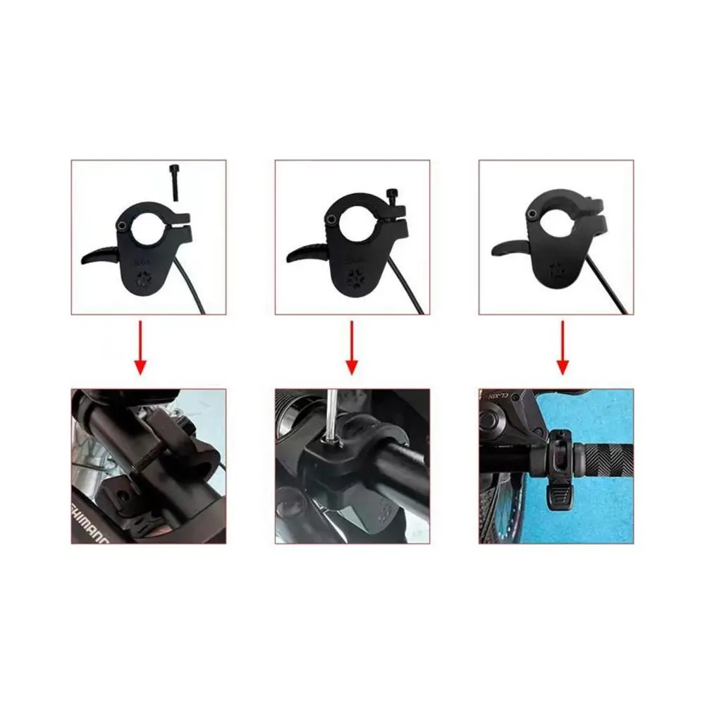 Acelerador de Apertura Completa Negro con Conector Waterproof 25cm para Patinete Eléctrico - detalle visual