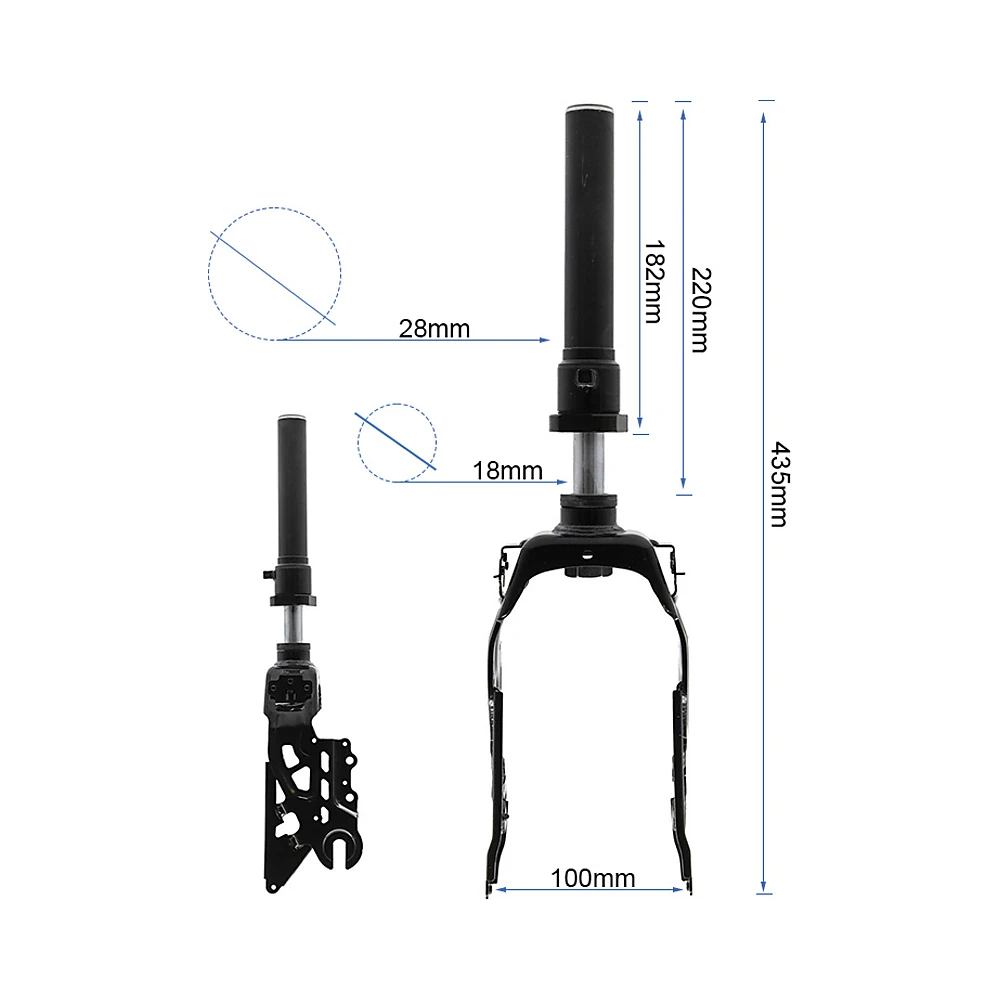 Amortiguador delantero de horquilla para patinete ninebot f3: aspecto estructural demostrando su alta gama.