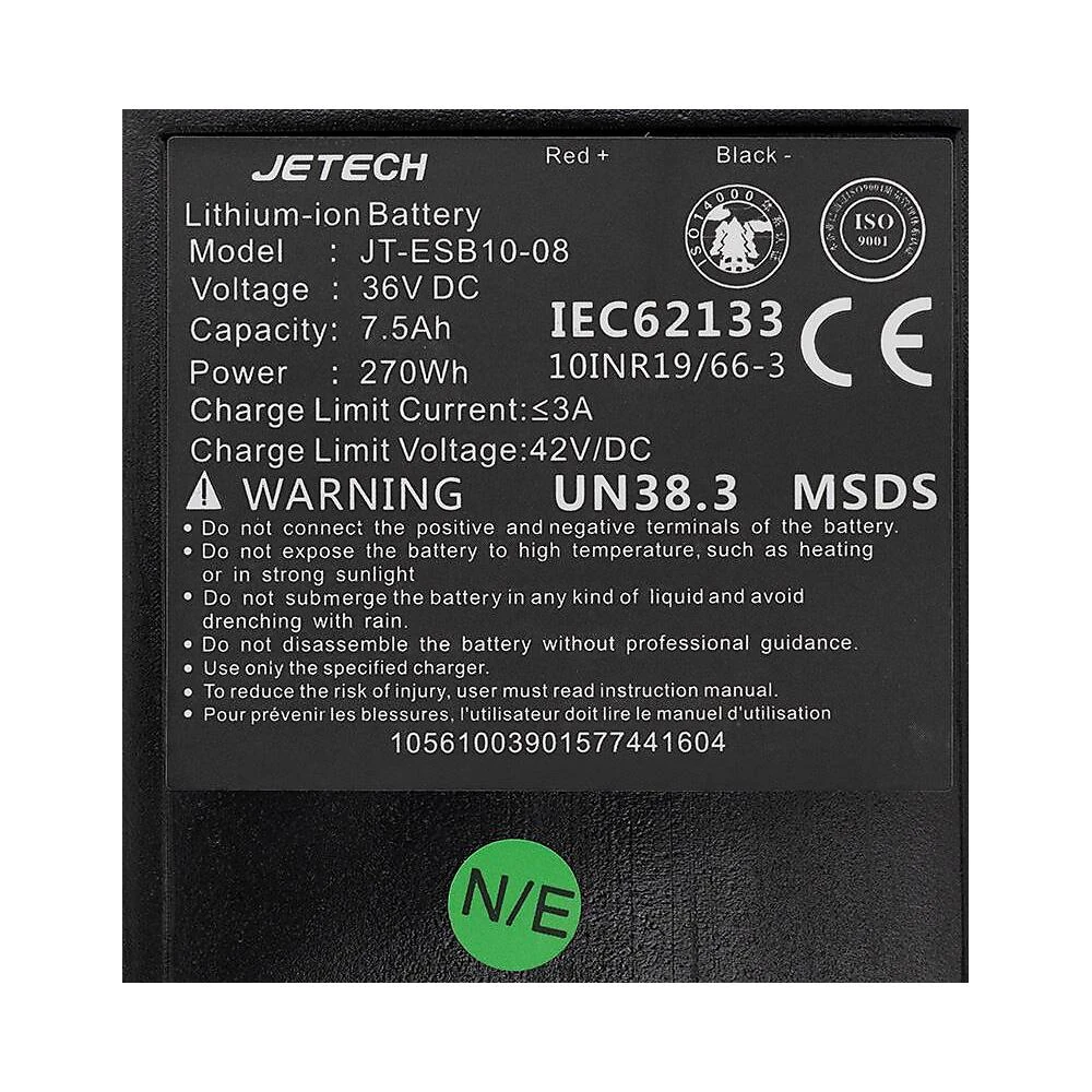 Bateria 36V 7 5Ah Para Patinete Electrico Urbanglide 100Xs 100S 100Max 100 Pro2 350Ct Y 350Max: especificaciones y nivel p...