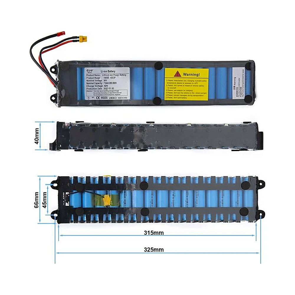 Bateria 36V 7 8Ah Con Conectores Xt30 Y Jst Para Patinete Electrico: diseño minucioso demostrando su alta gama.