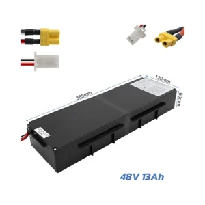 Bateria 48V 13Ah Para Patinete Electrico Ecoxtrem: primer plano y acabado de alta gama.