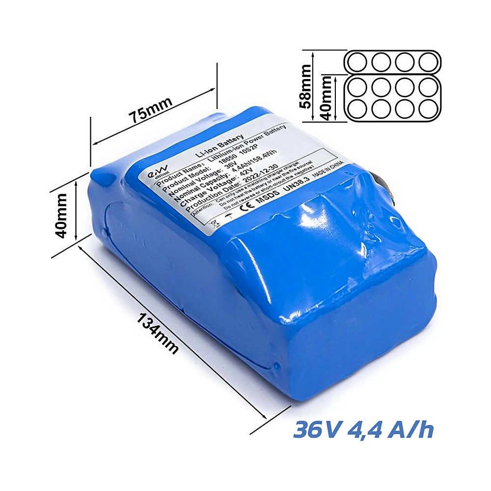 Bateria Externa 36V 4 4Ah Para Patinete Electrico Xiaomi M365 1S Y Mi3: diseño minucioso y acabado de fabricación cuidada.
