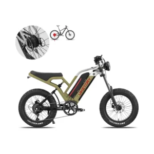 Bicicleta Eléctrica COMMANDO Fatbike Verde Militar - presentacion del producto