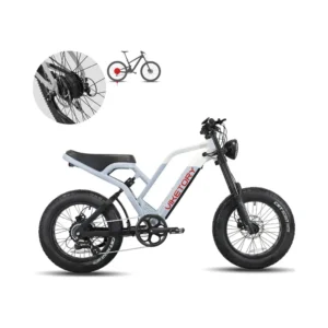 Bicicleta Eléctrica NAVY Fatbike Azul Naval/Blanco - detalle del producto