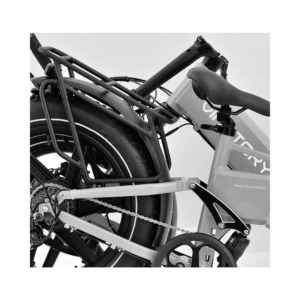 Bicicleta Eléctrica Plegable BRAVE Fatbike Naranja/Gris - detalle visual