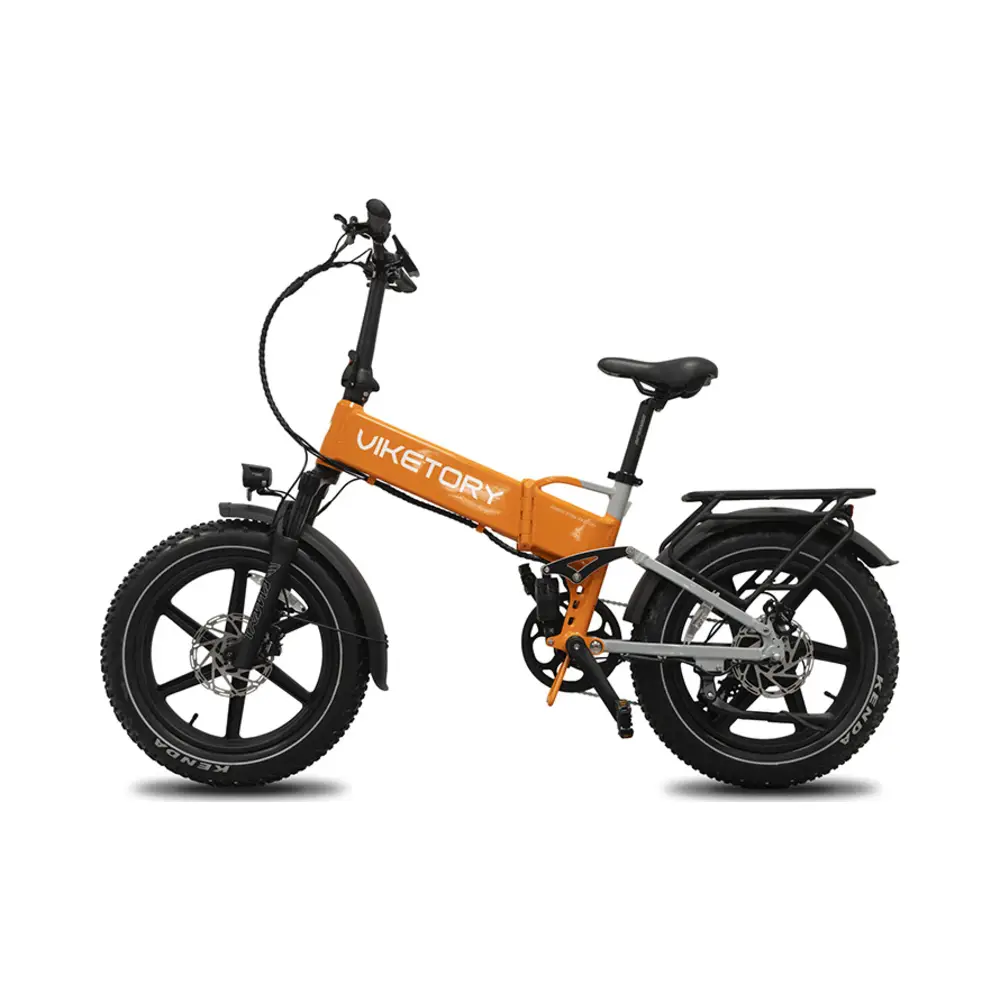 Bicicleta Eléctrica Plegable BRAVE Fatbike Naranja/Gris - vista del producto