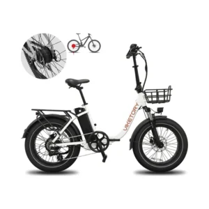 Bicicleta Eléctrica Plegable GRANIT Fatbike Blanca - detalle del producto