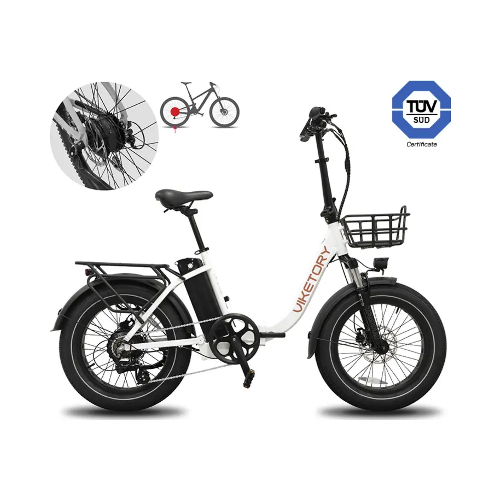 Bicicleta Eléctrica Plegable GRANIT Fatbike Blanca - referencia principal