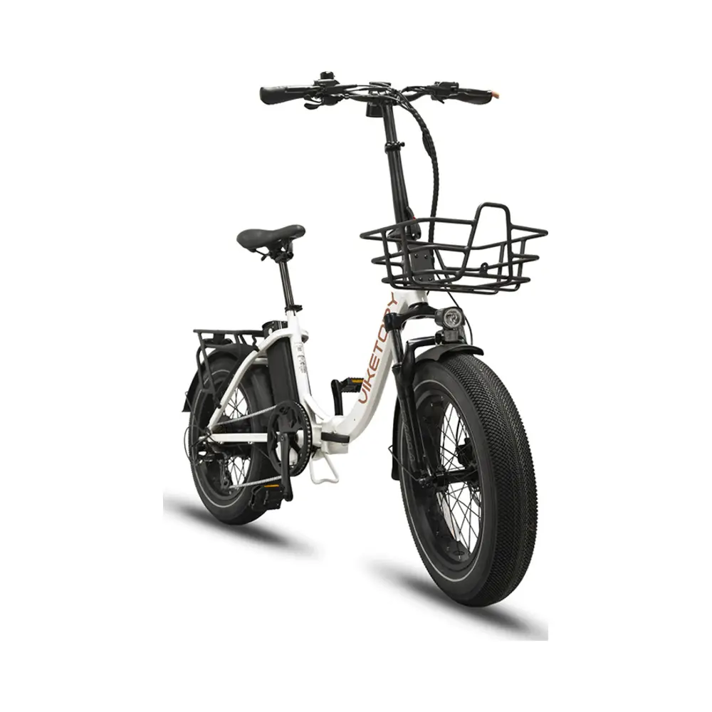 Bicicleta Eléctrica Plegable GRANIT Fatbike Blanca - vista general