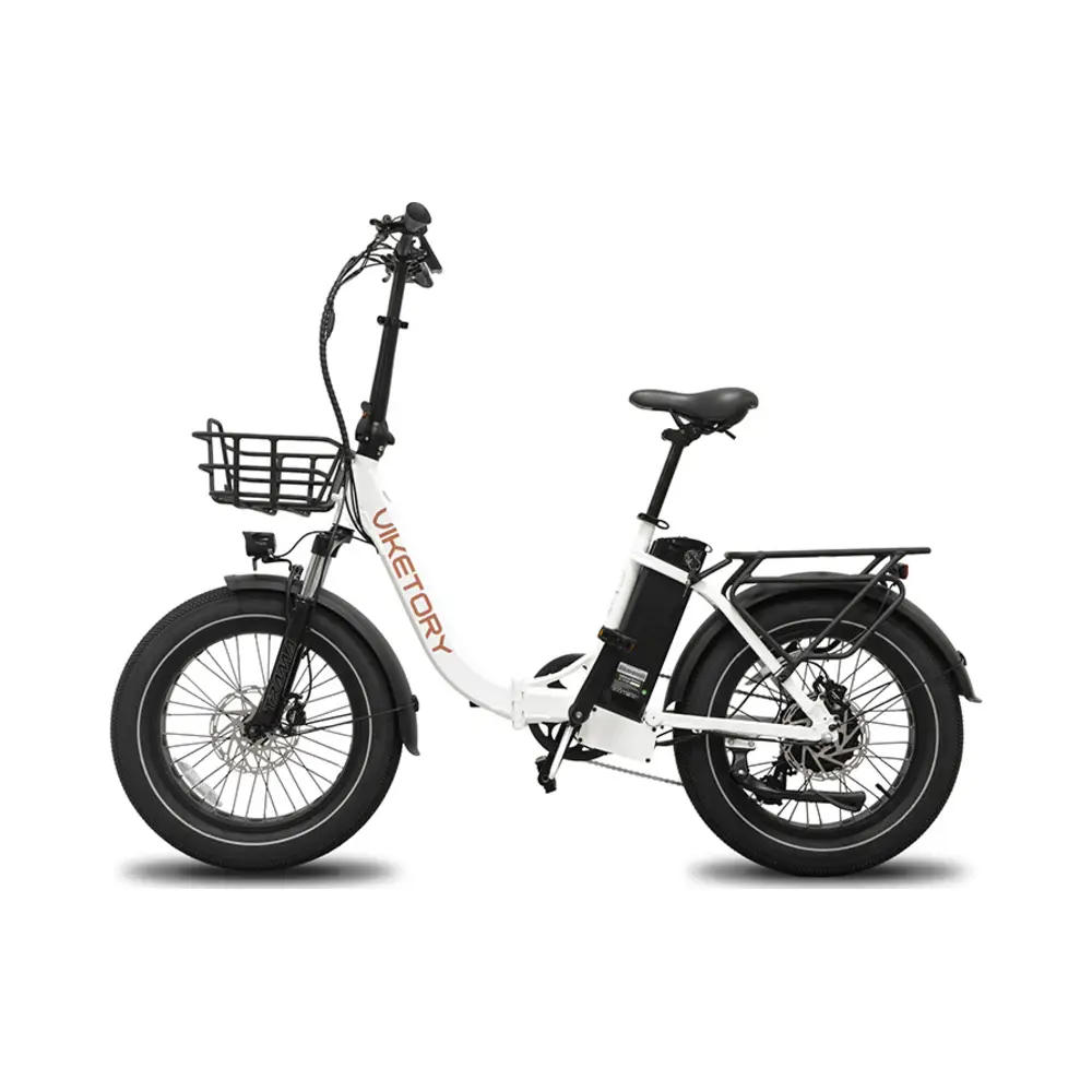 Bicicleta Eléctrica Plegable GRANIT Fatbike Blanca - vista del producto