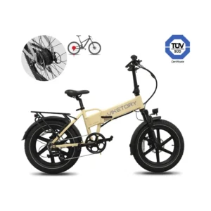 Bicicleta Eléctrica Plegable Lithor Fatbike Crema - referencia principal