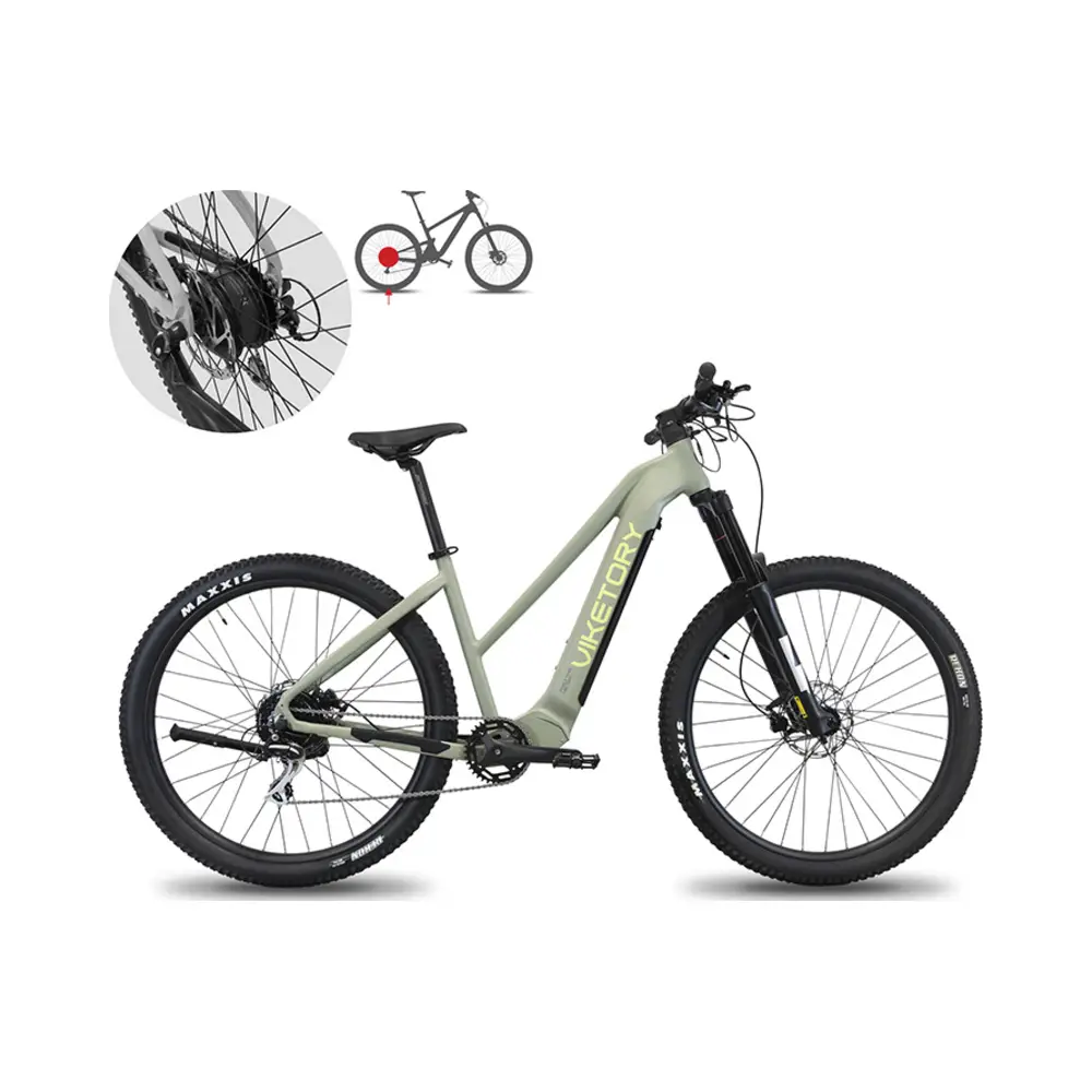 Bicicleta Eléctrica ZEPHIR MTB Verde Militar - acabado del producto