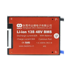 Bms 13S 48V 20A Daly Para Bateria: diseño con acabado profesional estructural.