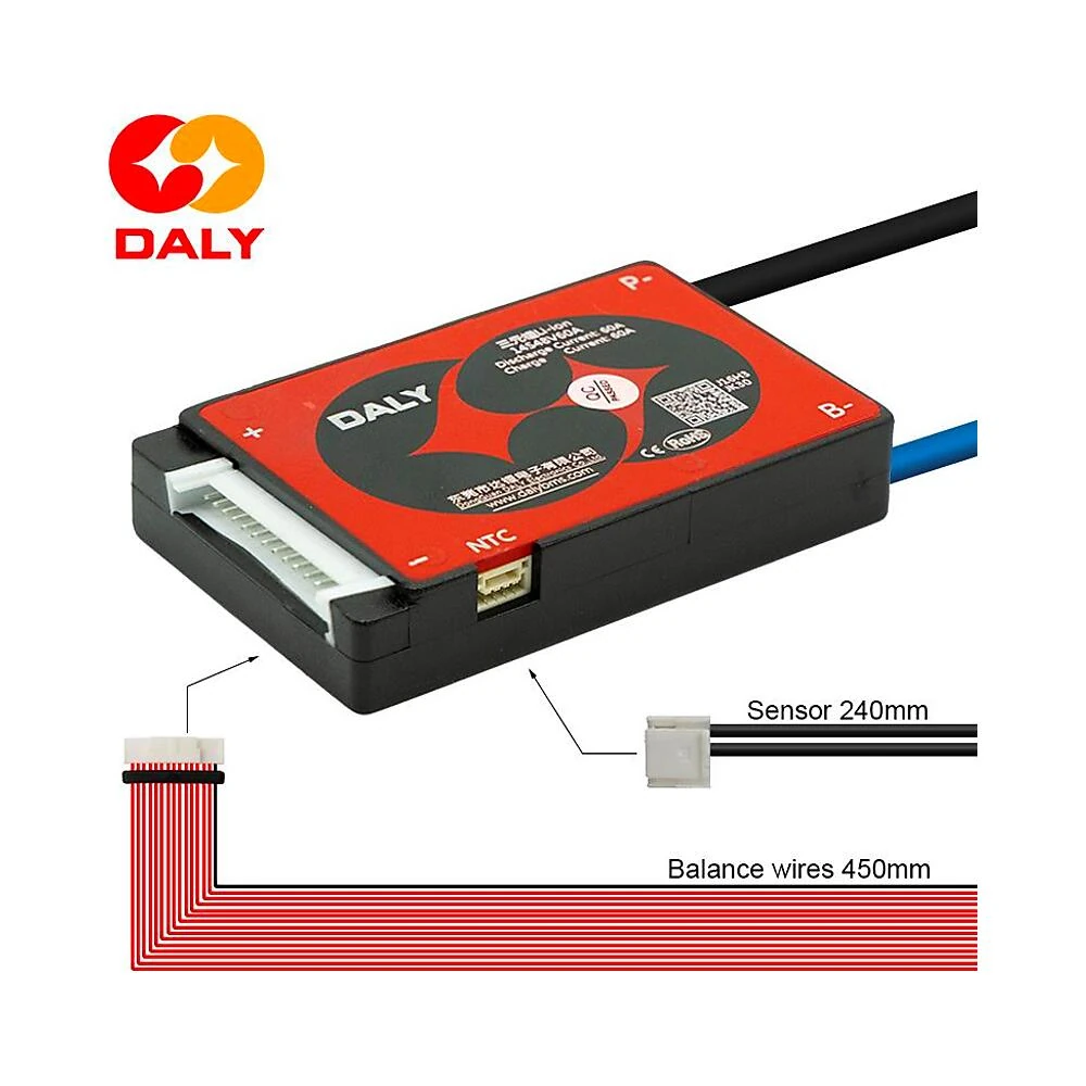 Bms 14S 52V 60A Daly Nueva Generacion Para Bateria: diseñado para un colocación sin complicaciones.