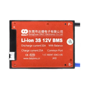 Bms 3S 12V 50A Daly Para Bateria: primer plano adicional de solidez.
