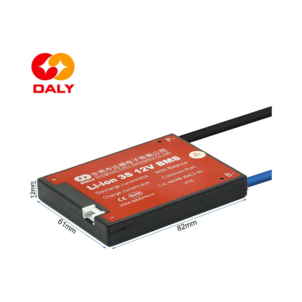 Bms 3S 12V 60A Daly Para Bateria: aspecto estructural adicional de solidez.