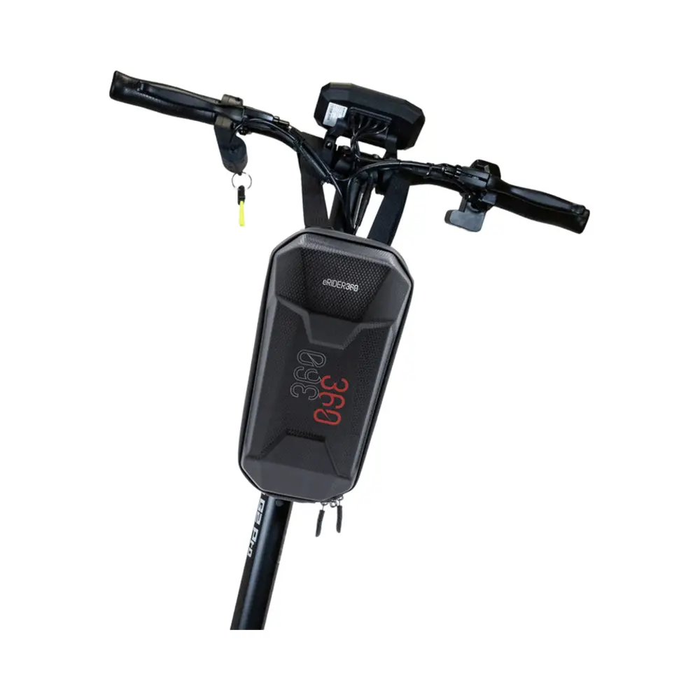 Bolsa Deluxe eRIDER360 Gris/Rojo 3L para Patinete y Bicicleta - montaje en manillar
