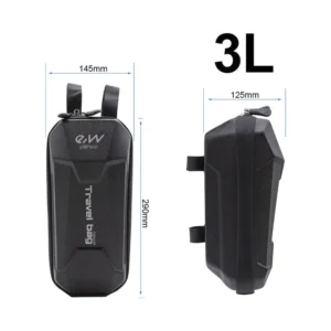 Bolsa Deluxe Negra 3L con Velcro para Patinete - detalle interior
