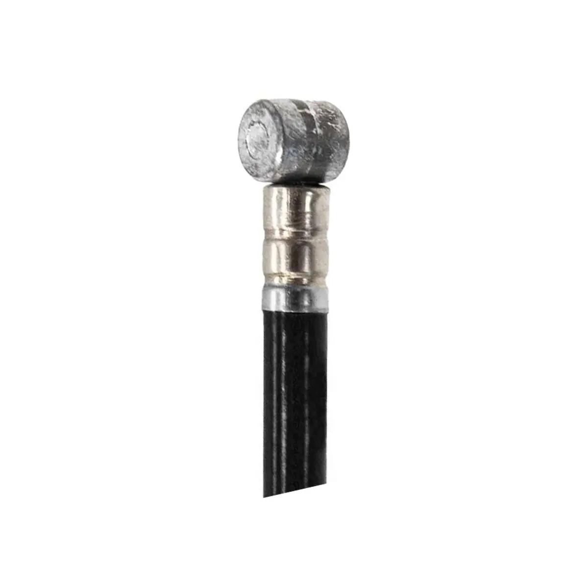 Detalle del cable de freno completo negro de 175 cm para Patinete Eléctrico Xiaomi destacando su funda polimérica y material de acero trenzado.