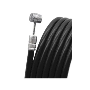 Cable de freno negro mate para Patinete Eléctrico Xiaomi M365 y modelos compatibles, mostrando su longitud total de 175 cm y construcción robusta en vista frontal.