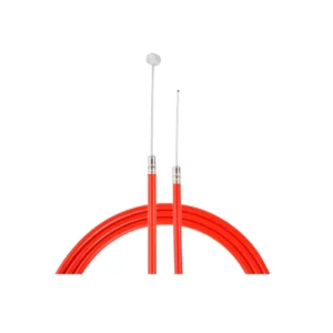 Cable de freno rojo anodizado para Patinete Eléctrico Xiaomi M365 con funda antifricción y cable interior de 175 cm ideal para un frenado seguro.