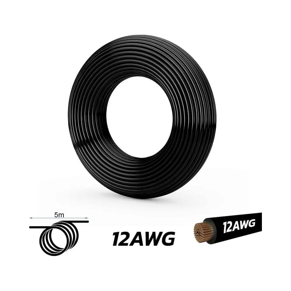 Cable Negro 12 AWG 5M para Patinete Eléctrico - vista principal