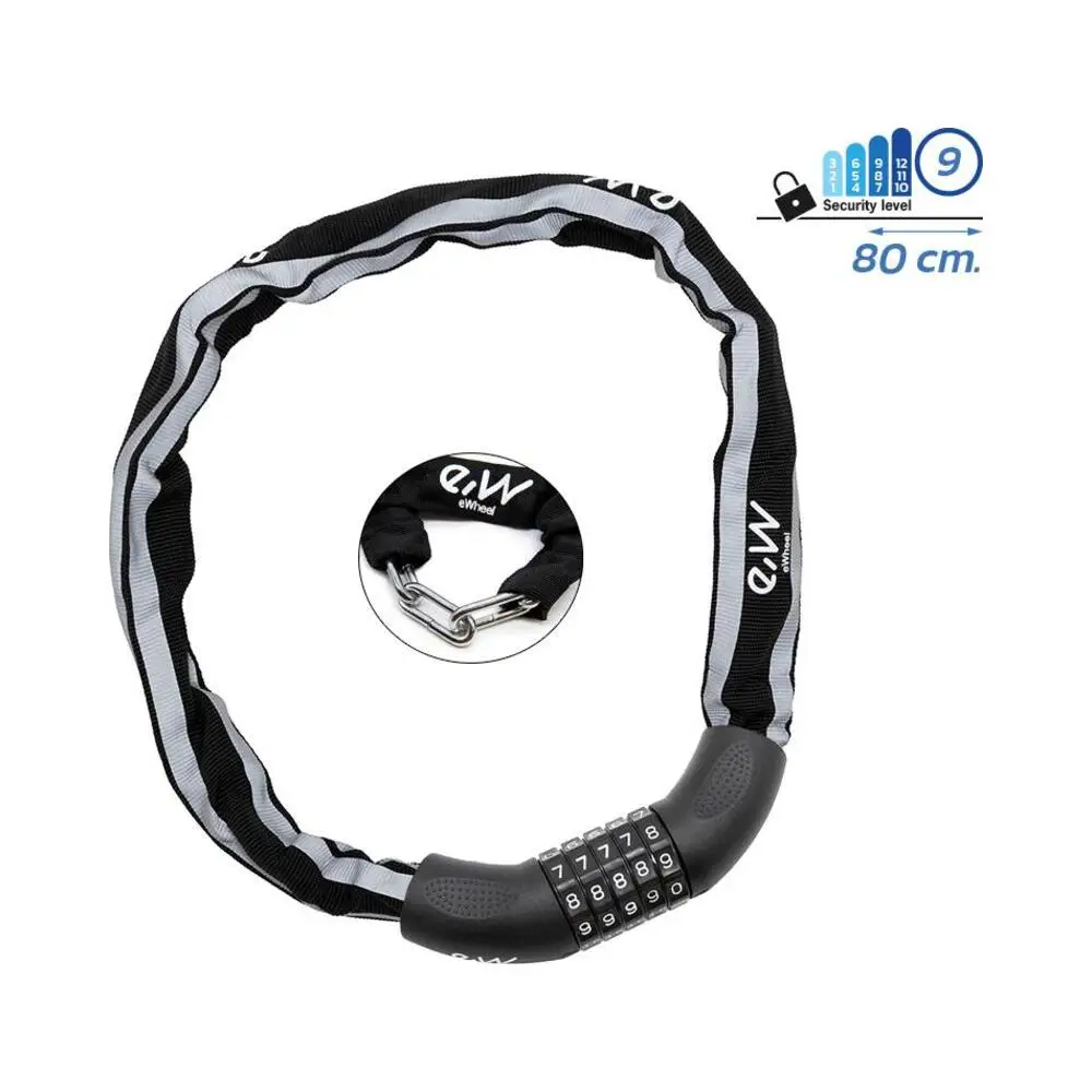 Candado de Cadena con Funda Reflectante para Patinete y Bicicleta - referencia principal