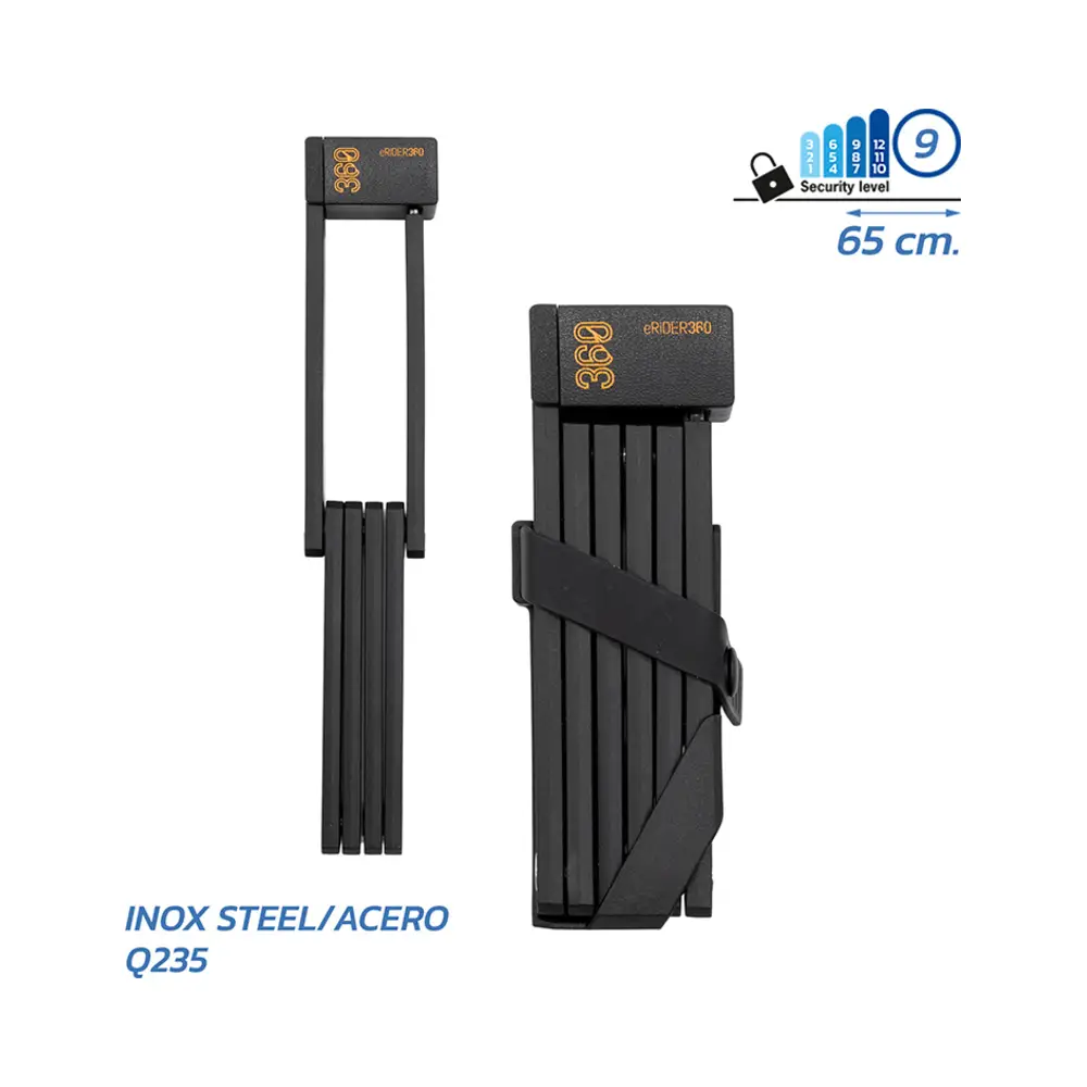 Candado de Láminas LCK-008 con Llave para Patinete y Bicicleta - referencia principal