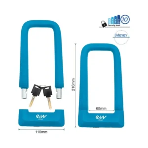 Candado en U Azul con Llave para Patinete y Bicicleta - referencia principal
