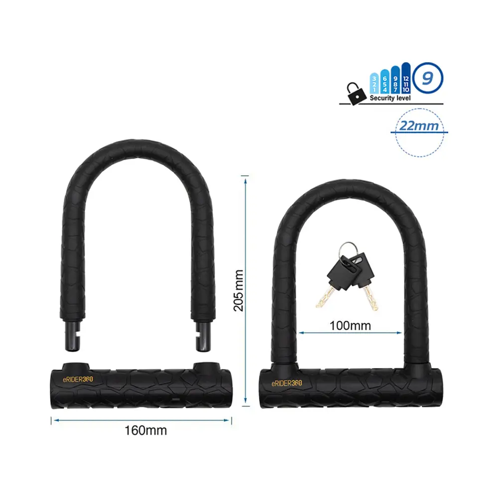 Candado en U LCK-009 con Llave para Patinete y Bicicleta - referencia principal
