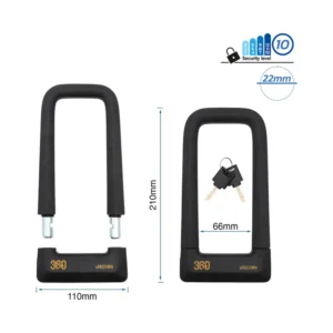 Candado en U Negro con Llave para Patinete y Bicicleta - referencia principal