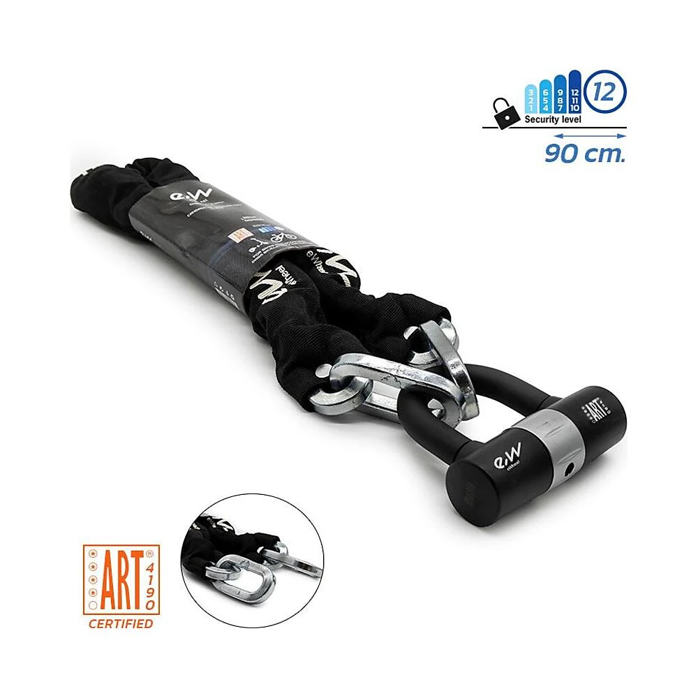 Candado Con Llave Ewlk011 Certificado Art Para Patinete Y Bicicleta: diseñado para un acoplamiento sin complicaciones.