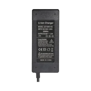 Cargador 36V 2A Salida 42V con Conector GX16 para Patinete Eléctrico - etiqueta técnica
