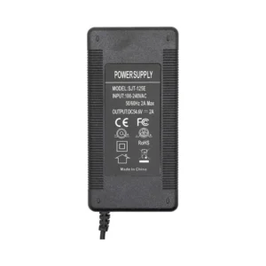 Cargador 48V 2A Salida 54.6V con Conector Julet 3105 para Patinete Eléctrico - etiqueta técnica