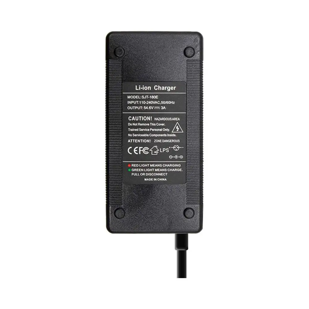 Cargador 48V 3A 54.6V DC 5.5x2.5mm para Patinete Eléctrico - etiqueta técnica