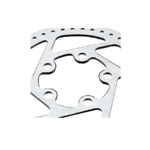 Disco de freno de 110 mm para Patinete Eléctrico Xiaomi en vista de perfil, diseñado para un ajuste perfecto con 5 tornillos, asegurando un frenado eficiente y sin vibraciones.