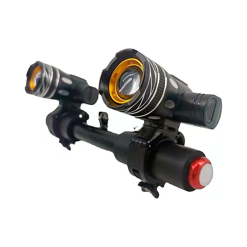 Faros Led Recargables Con Soporte De Manillar Para Patinete Electrico: primer plano demostrando su excelente resistencia.