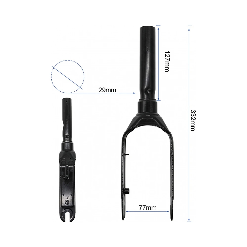 Horquilla Delantera Original Para Patinete Electrico Xiaomi Mi4 Pro Plus: cotas para un ensamblaje preciso.
