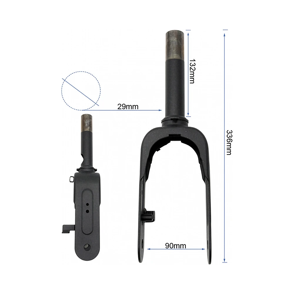 Horquilla Original Para Patinete Electrico Xiaomi Mi4 Lite Gen2: aspecto estructural de proporciones y medidas.