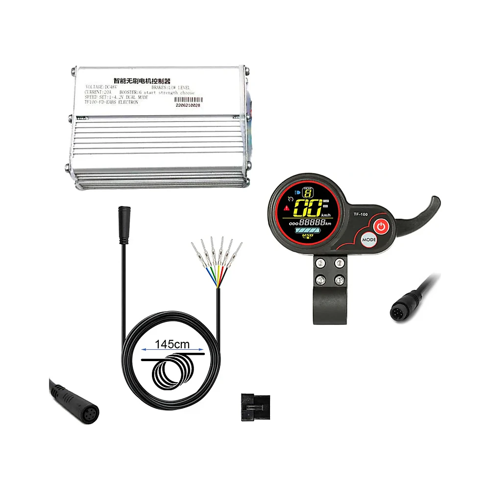 Kit Electronica Tf 100 48V 20A 500W 800W Para Patinete Electrico: vista de cerca adicional de solidez.