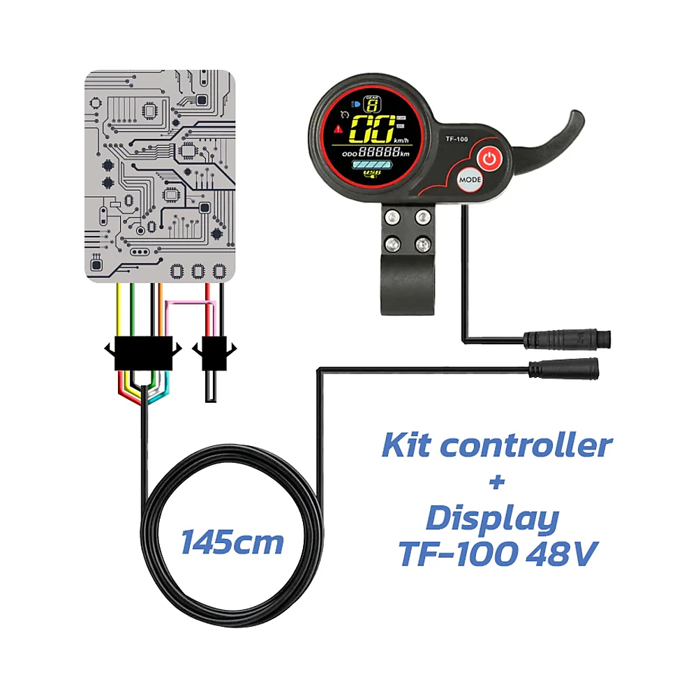 Kit Electronica Tf 100 48V 20A 500W 800W Para Patinete Electrico: enfoque constructivo demostrando su fabricación cuidada.