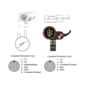 Kit Electrónica TF-100 48V 25A 800W para Patinete Eléctrico - vista adicional