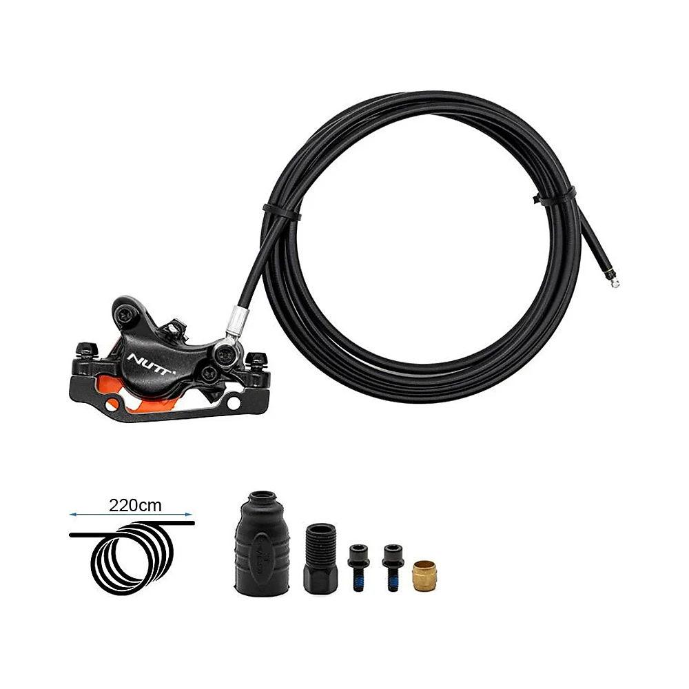 Kit Freno Hidraulico Negro A5 D Trasero Nutt: perspectiva de montaje en VMP.