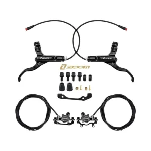Kit De Freno Hidraulico Negro Cr 3 Delantero L Trasero R Zoom: primer plano demostrando su materiales seleccionados.