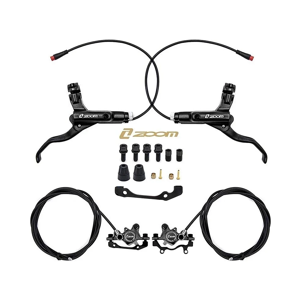 Kit De Freno Hidraulico Negro Cr 3 Delantero L Trasero R Zoom: primer plano demostrando su materiales seleccionados.