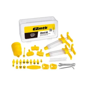 Kit completo para Patinete Eléctrico, con 21 accesorios para purga de frenos hidráulicos, incluyendo adaptadores para fluidos DOT y Mineral.