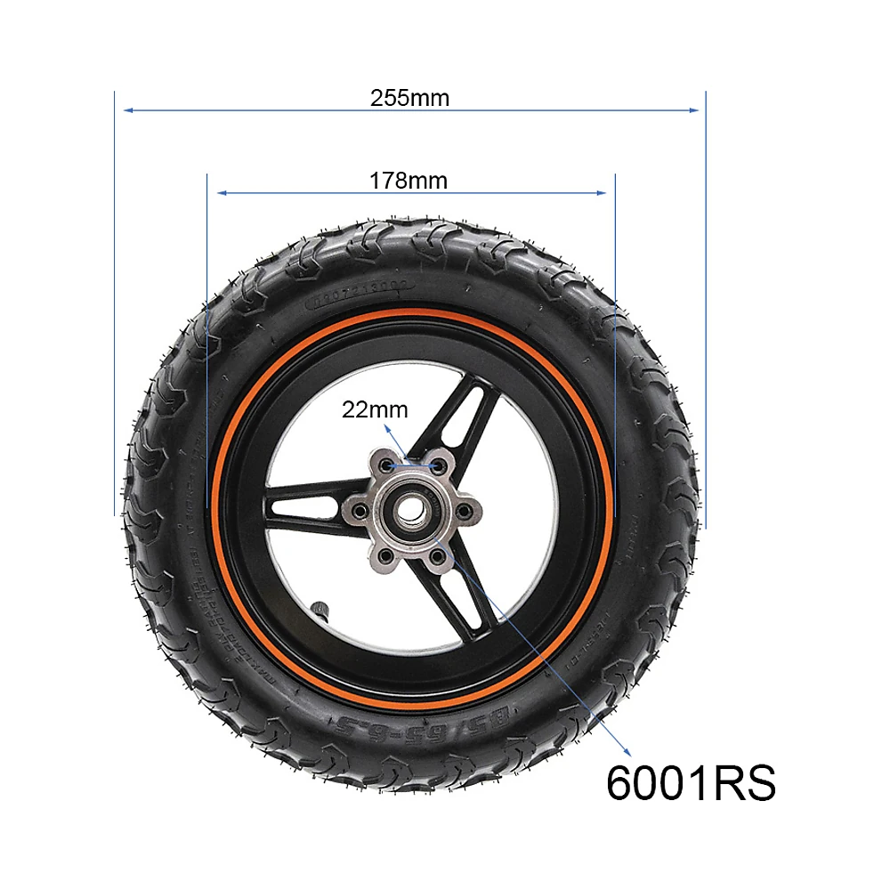 Llanta 6 5 b50 para patinete electrico navee n65: diseño minucioso de proporciones y medidas.