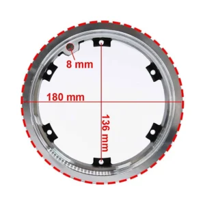 Llanta 6 5 Con Bisel 52 Mm Tubeless Para Patinete Electrico Dualtron 3: perspectiva técnica de los puntos de colocación.