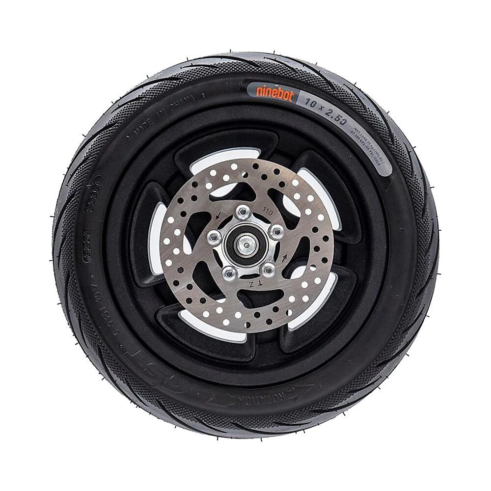 Llanta con neumatico 6 5 bisel 50mm para patinete ninebot f2 f2 pro e: ángulo visual demostrando su excelente resistencia.