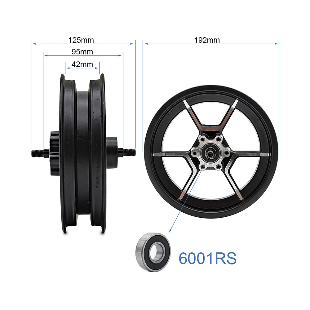 Llanta delantera compatible con patinete electrico niu kqi300p: estado final del recambio.